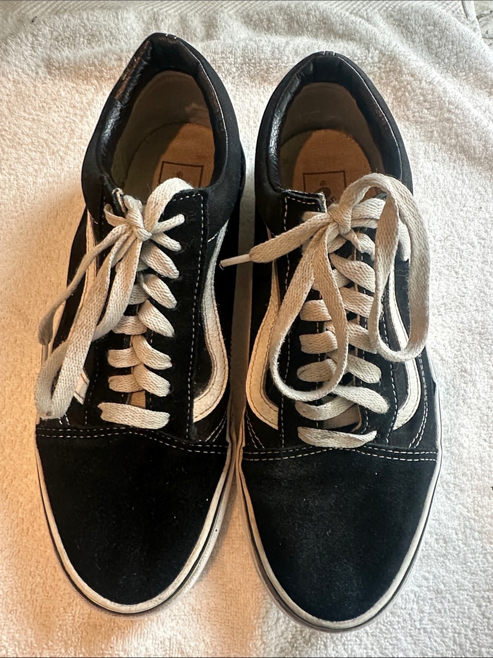 Vans Black and White Low-Top Skate Sneakers
